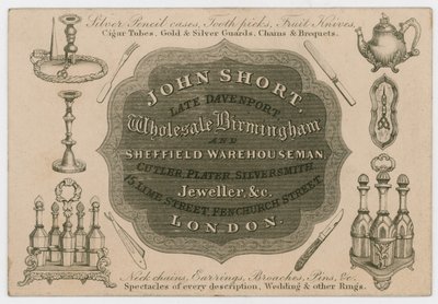 John Short, tarjeta comercial de English School