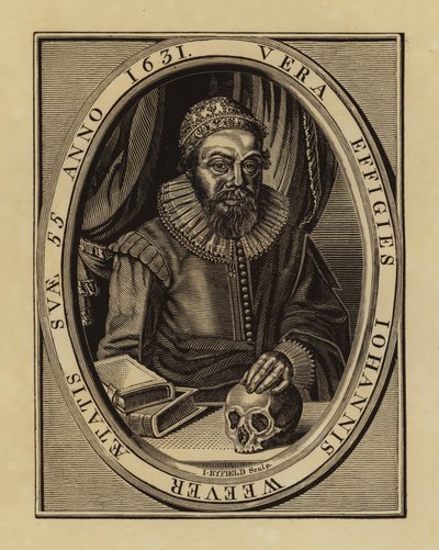 John Weever, poeta y anticuario inglés (grabado) de English School