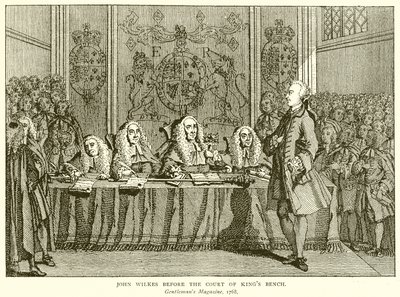 John Wilkes ante el Tribunal del Banco del Rey de English School