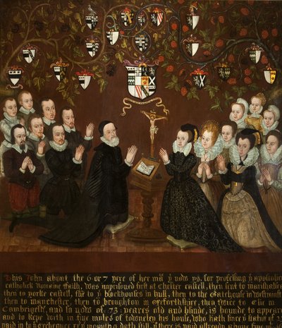 John y Mary Towneley y familia, 1601 de English School