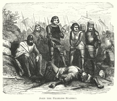 Juan el Intrépido Apuñalado (grabado) de English School