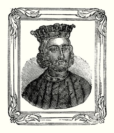 Juan nació en 1167, fue coronado en 1199 y murió en 1216 de English School