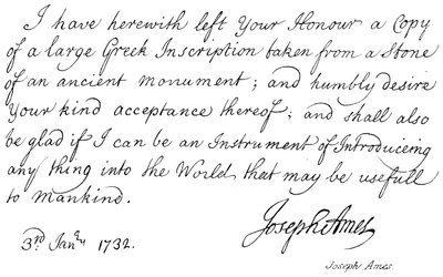 Joseph Ames de English School