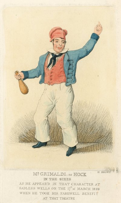 Joseph Grimaldi como Hock de English School
