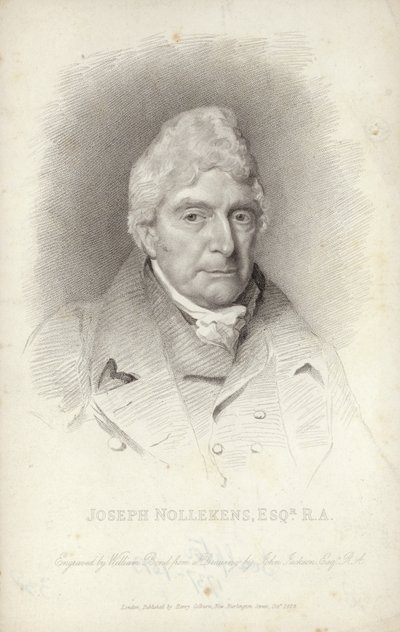 Joseph Nollekens, escultor inglés. Grabado por William Bond de English School