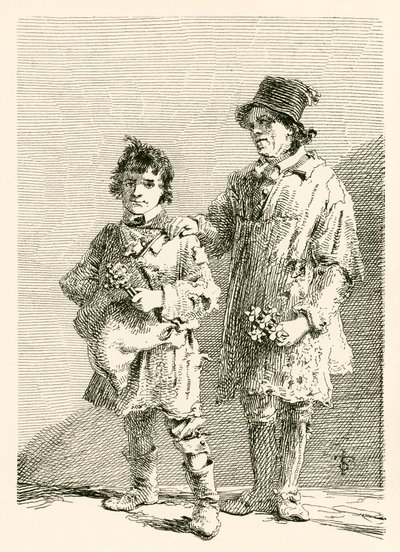 Joseph Thake y su hijo, que hacían rompecabezas de sonajero de English School