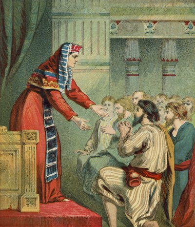 José recibiendo a sus hermanos en Egipto de English School