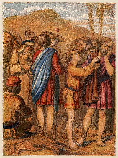 José vendido por sus hermanos (litografía en color) de English School