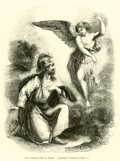 Josué y el Ángel, Agostino Carracci, Josué v de English School