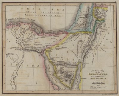 Viajes de los Israelitas, desde Egipto hasta la Tierra de Canaán de English School