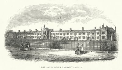 Asilo de sastres, Haverstock Hill, Londres (grabado) de English School