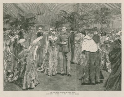 Baile del Jubileo en Guildhall, Londres; El Alcalde recibiendo a la Fiesta Real de English School