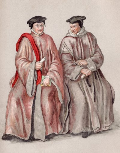 Jueces en sus túnicas durante el reinado de Isabel I, de 