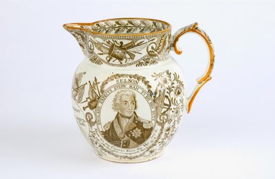 Jarra con diseños conmemorativos de las batallas y honores de Horatio Nelson (1758-1805) c.1805 de English School
