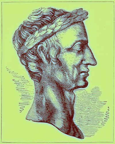 Julio César, ilustración de The Illustrated History of the World, publicado c.1880 de English School