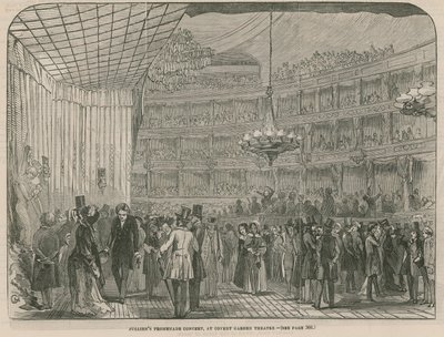Concierto de Promenade de Jullien en el Covent Garden Theatre de English School