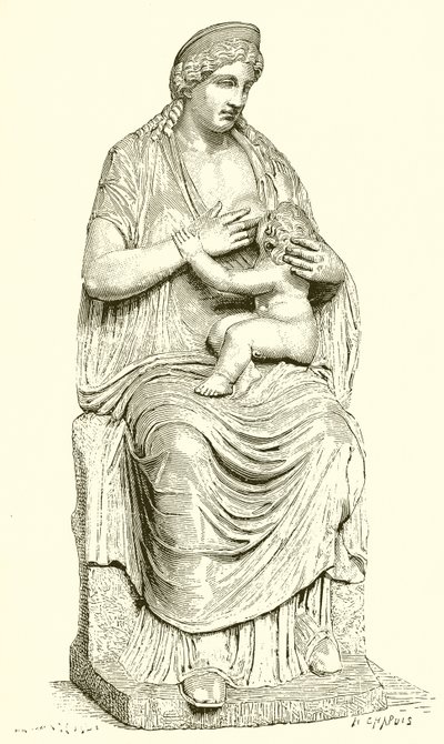 Juno amamantando a Hércules (Estatua en el Vaticano) de English School