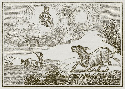 Júpiter y el asno (grabado) de English School