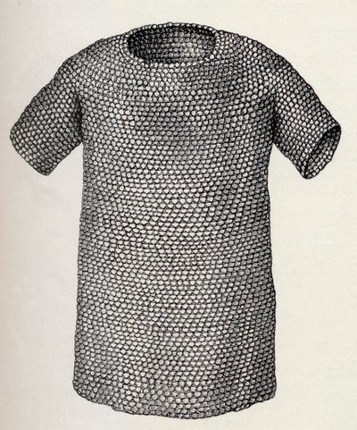 Cota de malla jutish o danesa que data de antes del 450 d.C., de A Short History of the English People por J. R. Green, publicado en 1893 de English School