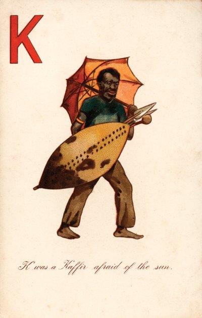 K, Kaffir (litografía en color) de English School