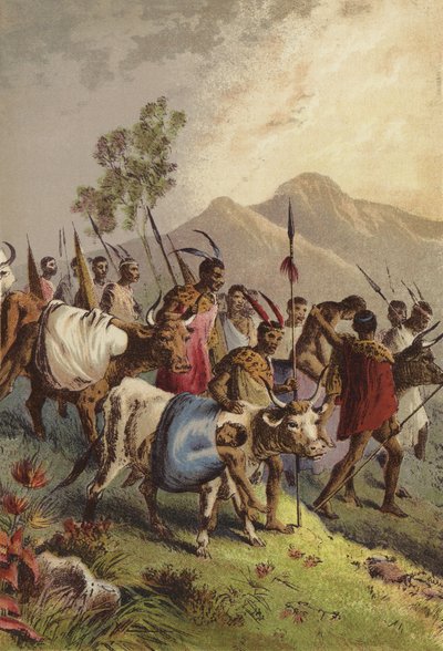 Kaffirs llevando a sus heridos de la guerra de English School