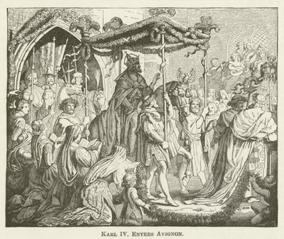 Carlos IV entra en Aviñón de English School
