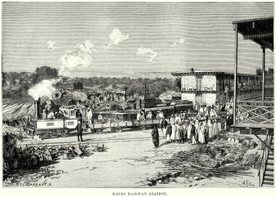 Estación de ferrocarril de Kayes (grabado) de English School