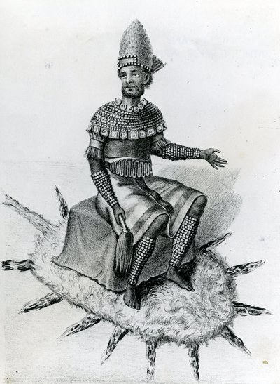Kazembe, o Rey de Lunda, al sur del Lago Mweru de English School