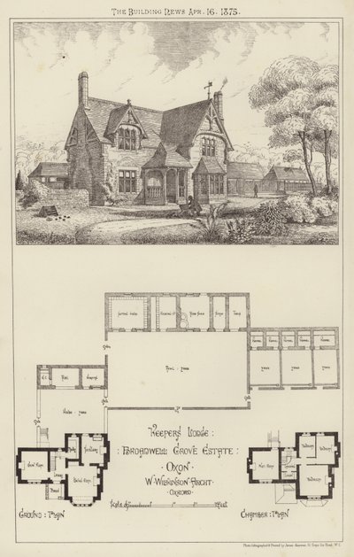Casa del guardián, finca Broadwell Grove, Oxon de English School
