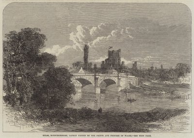 Kelso, Roxburghshire, visitada recientemente por el Príncipe y la Princesa de Gales de English School