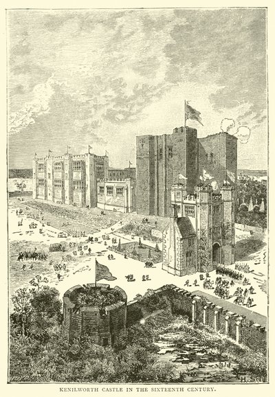 Castillo de Kenilworth en el siglo XVI de English School