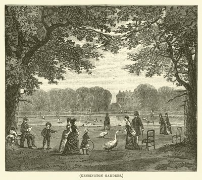 Jardines de Kensington (grabado) de English School