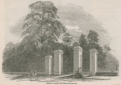 Kensington Gardens, nuevas puertas, Bayswater Road, Londres de English School