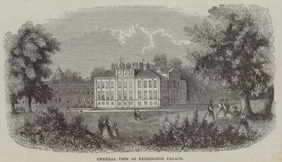 Palacio de Kensington, Londres (grabado) de English School