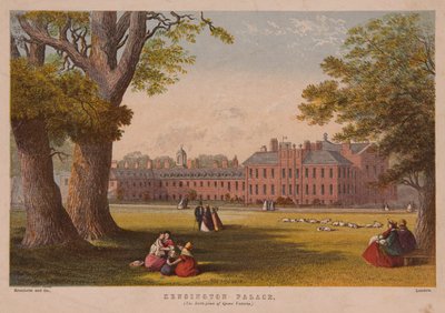 Palacio de Kensington, impreso por Kronheim and Co., mediados del siglo XIX de English School
