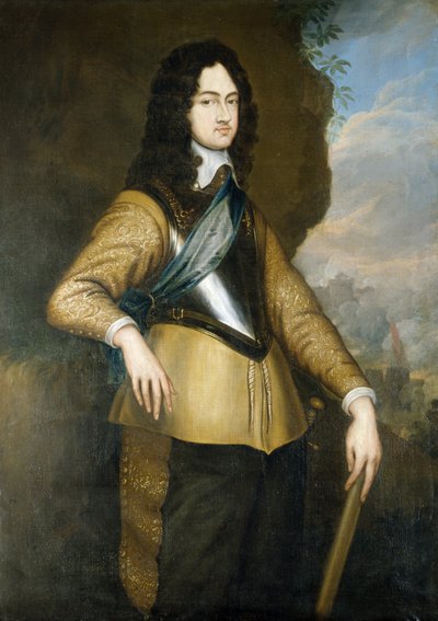 Rey Carlos II (1630-85) de joven de English School