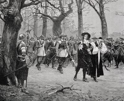 El rey Carlos I (1600-49) camino a su ejecución de English School