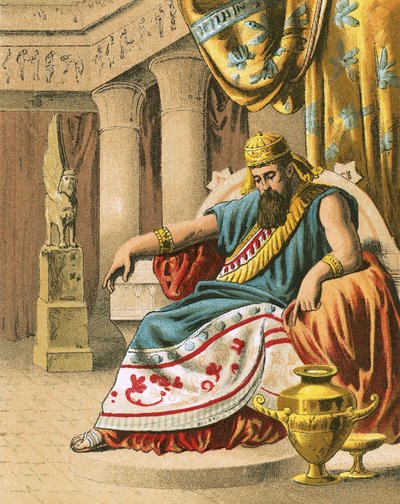 El rey Darío preocupado por Daniel de English School