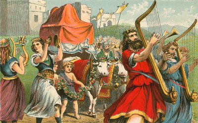 El rey David trayendo el arca de la alianza de English School