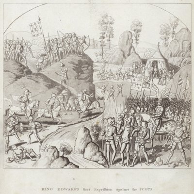 Primera expedición del rey Eduardo contra los escoceses de English School
