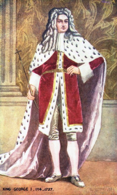 Rey Jorge I (litografía en color) de English School