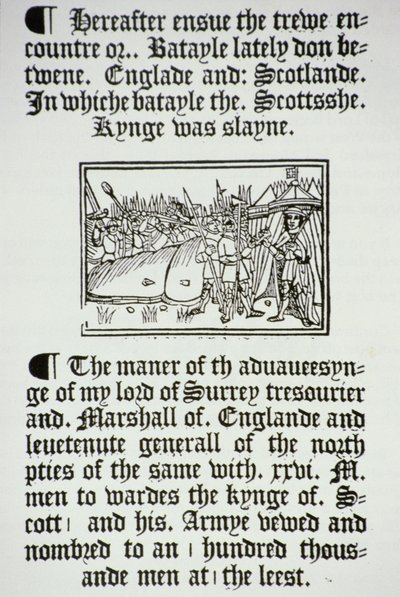 Rey Enrique VIII (1491-1547) y sus caballeros después de la victoria inglesa sobre los escoceses en Flodden Field, en 1513 de English School