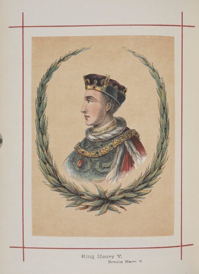 El rey Enrique V, ilustración de "A History of England for the Young" de Henry Tyrrell de English School