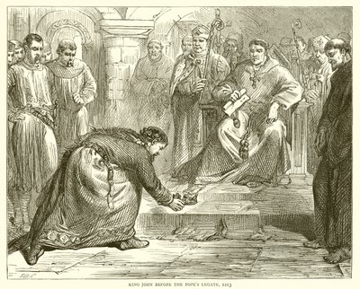 El Rey Juan ante el legado del Papa, 1213 de English School