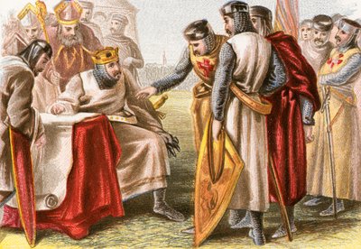 El rey Juan obligado a firmar la Carta Magna de English School