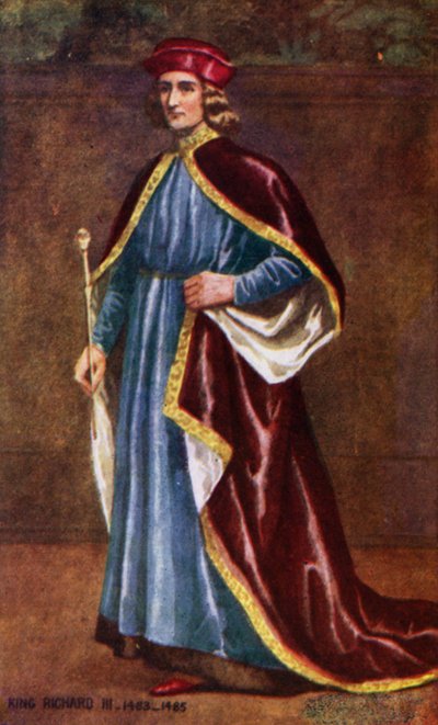 Rey Ricardo III (litografía en color) de English School