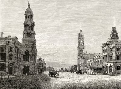 Calle King William, Adelaide, c.1880, de 