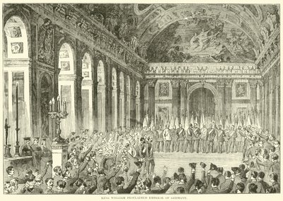 El rey Guillermo proclamado emperador de Alemania, diciembre 1870 de English School