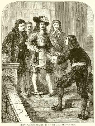 Kirby advirtiendo a Carlos II sobre el complot de asesinato de English School