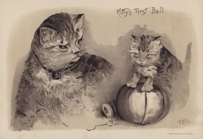 El primer baile de Kitty (cromolito) de English School